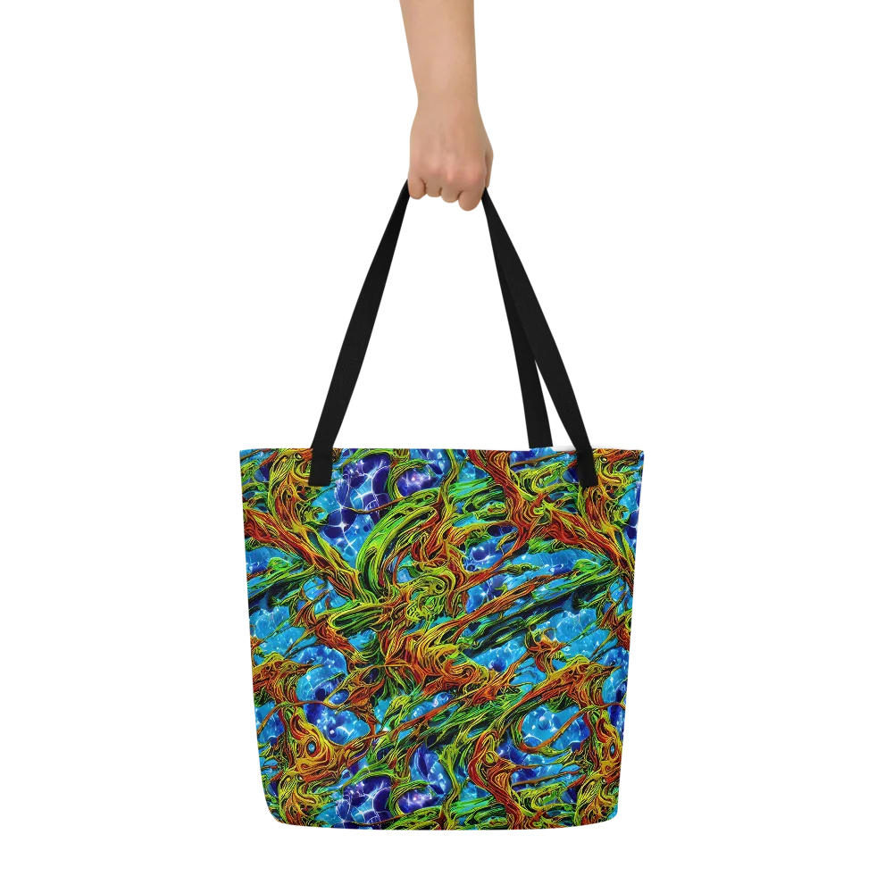Neon Riverwood on Large Tote Bag W/ Pocket — Front