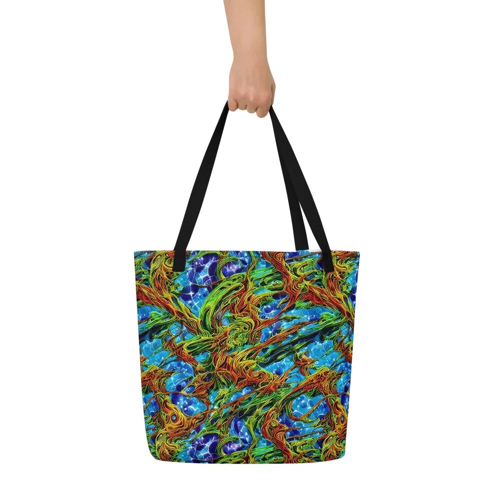 Neon Riverwood on Large Tote Bag W/ Pocket — Front