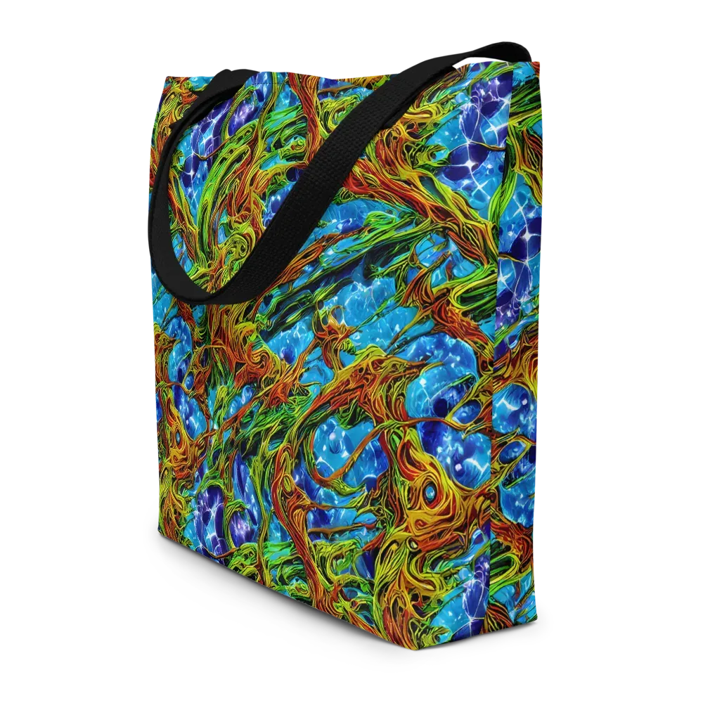 Neon Riverwood on Large Tote Bag W/ Pocket — Front