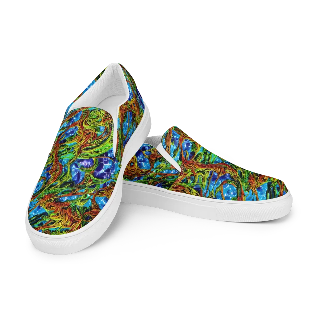 Neon Riverwood on Women's Slip-On Canvas Shoes — Left Front