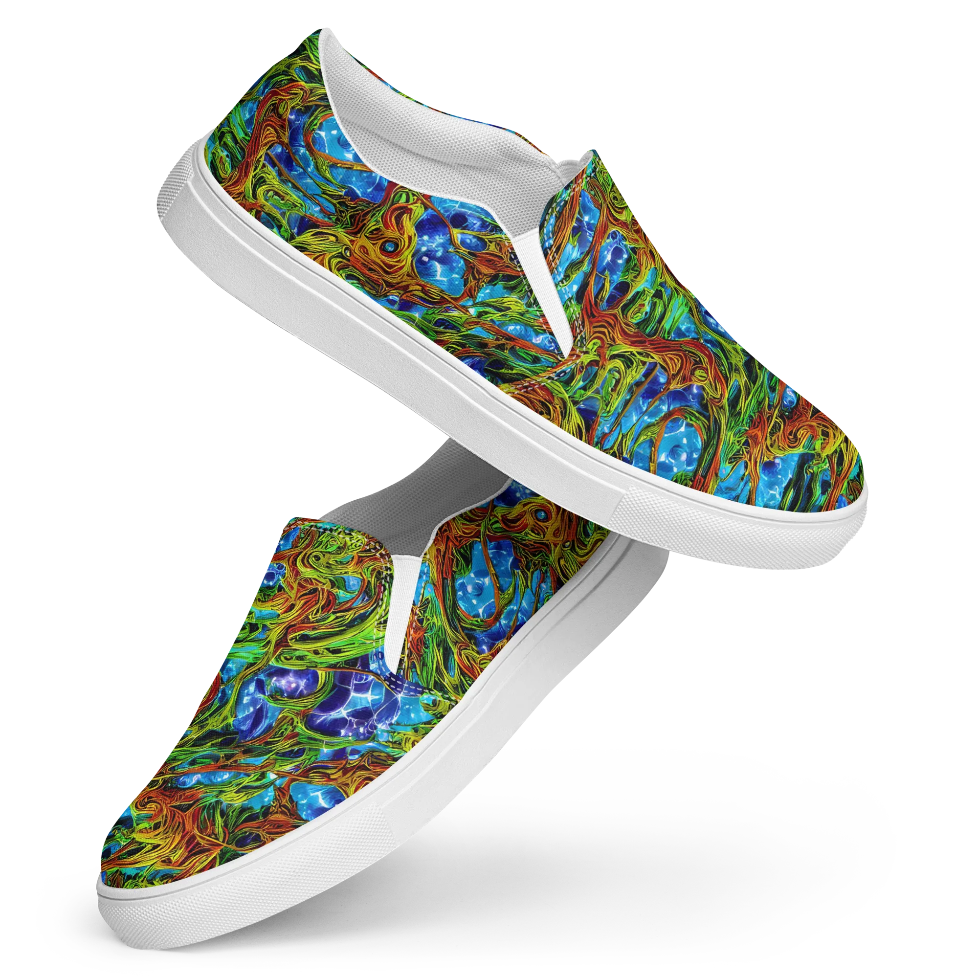 Neon Riverwood on Women's Slip-On Canvas Shoes — Front