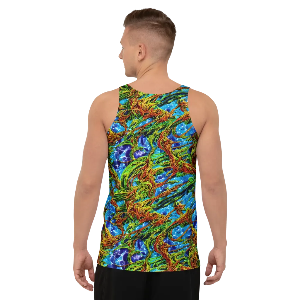 Neon Riverwood on Men's Tank Top — Back