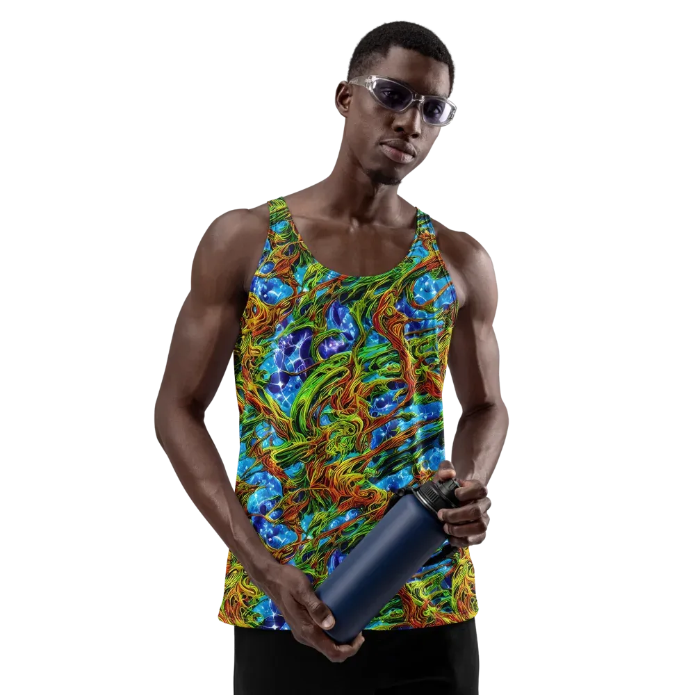 Neon Riverwood on Men's Tank Top — Front