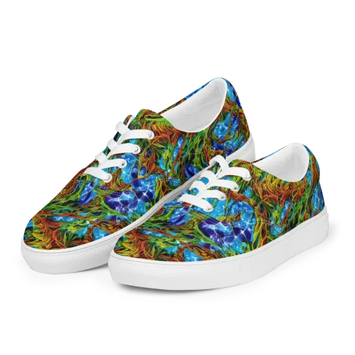 Neon Riverwood on a Men's Lace-Up Canvas Shoes