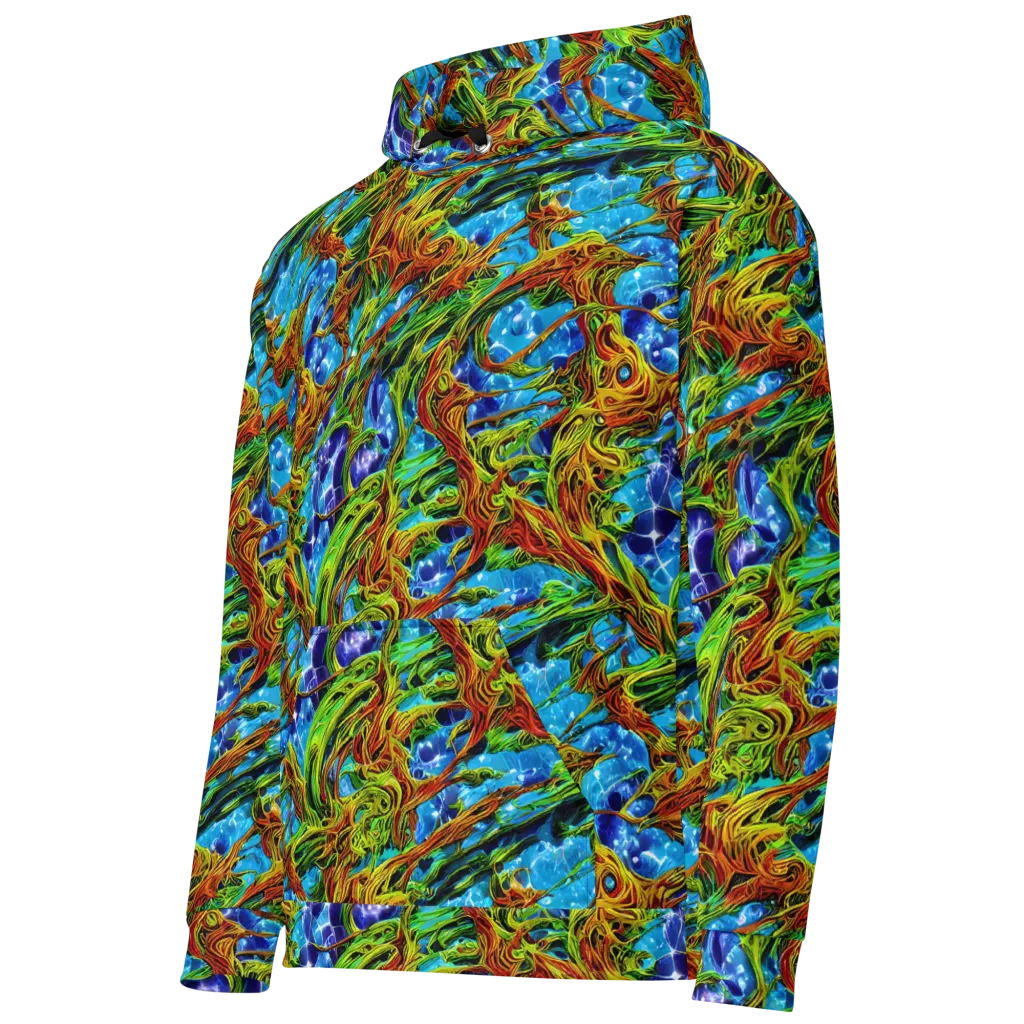 Neon Riverwood on Cotton Hoodie — Left Front