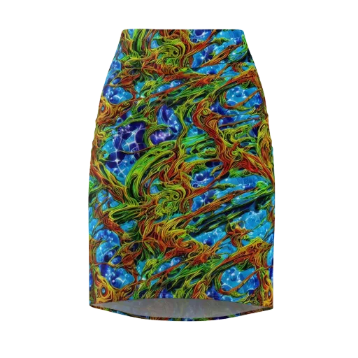 Neon Riverwood on a Pencil Skirt