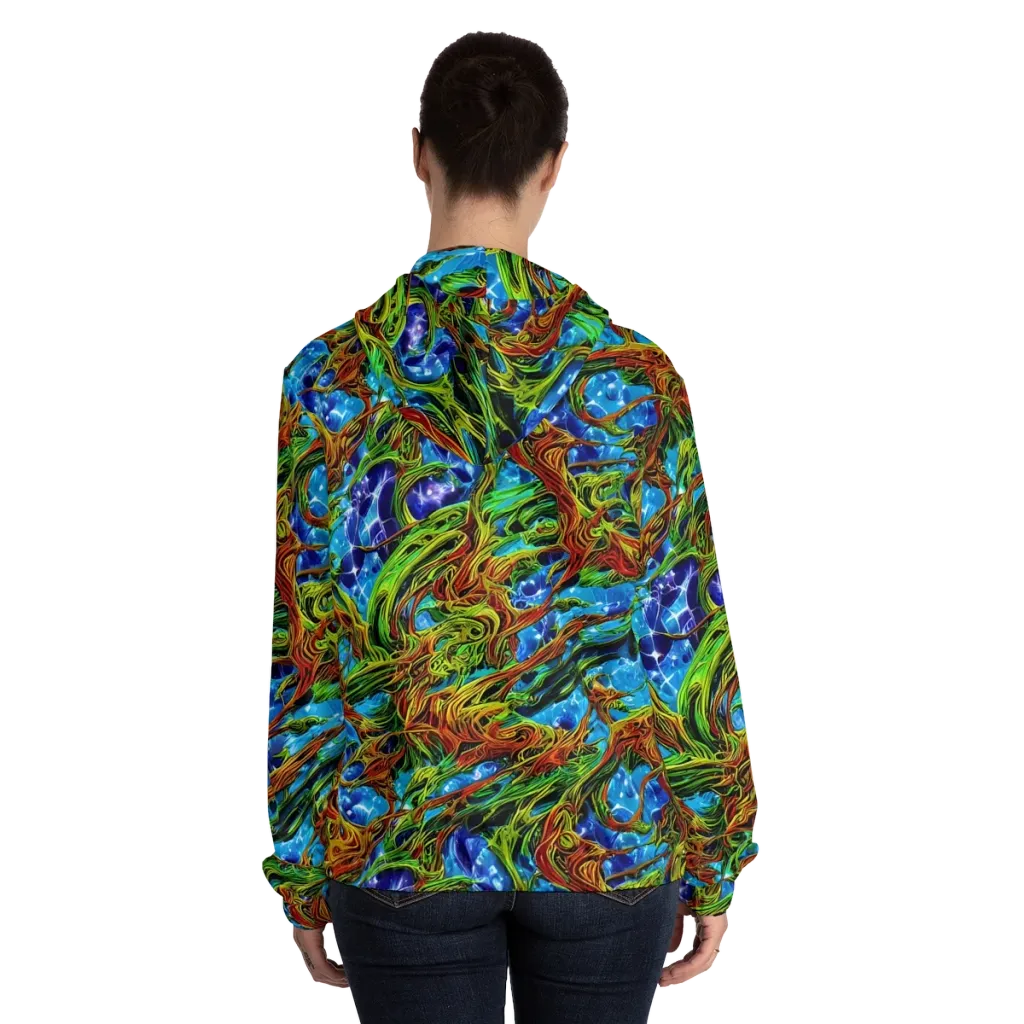 Neon Riverwood on Women's Full-Zip Hoodie — Back On Person