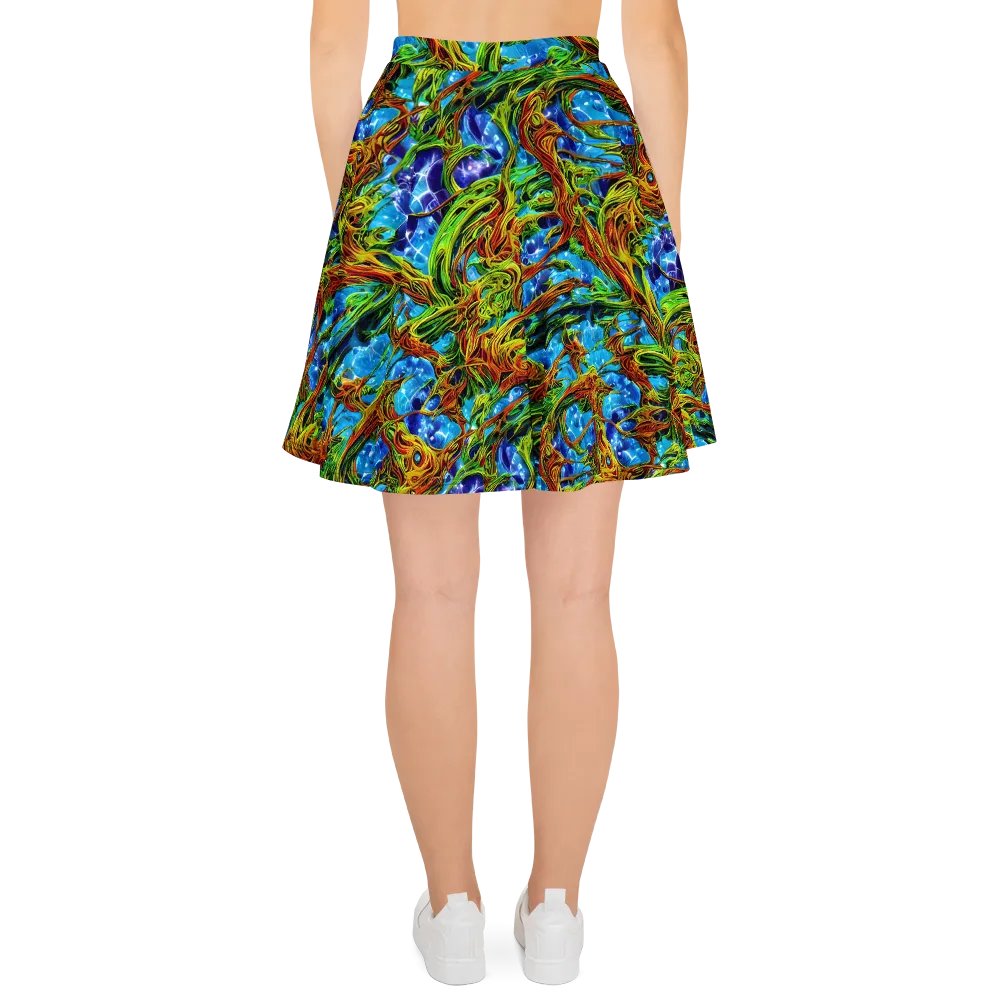 Neon Riverwood on Skater Skirt — Back