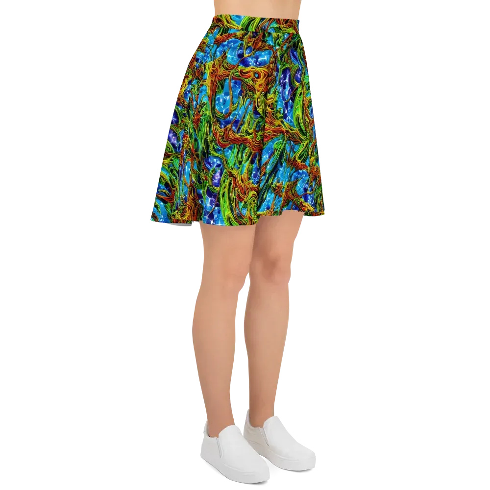 Neon Riverwood on Skater Skirt — Right