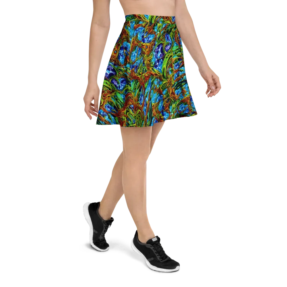 Neon Riverwood on Skater Skirt — Right