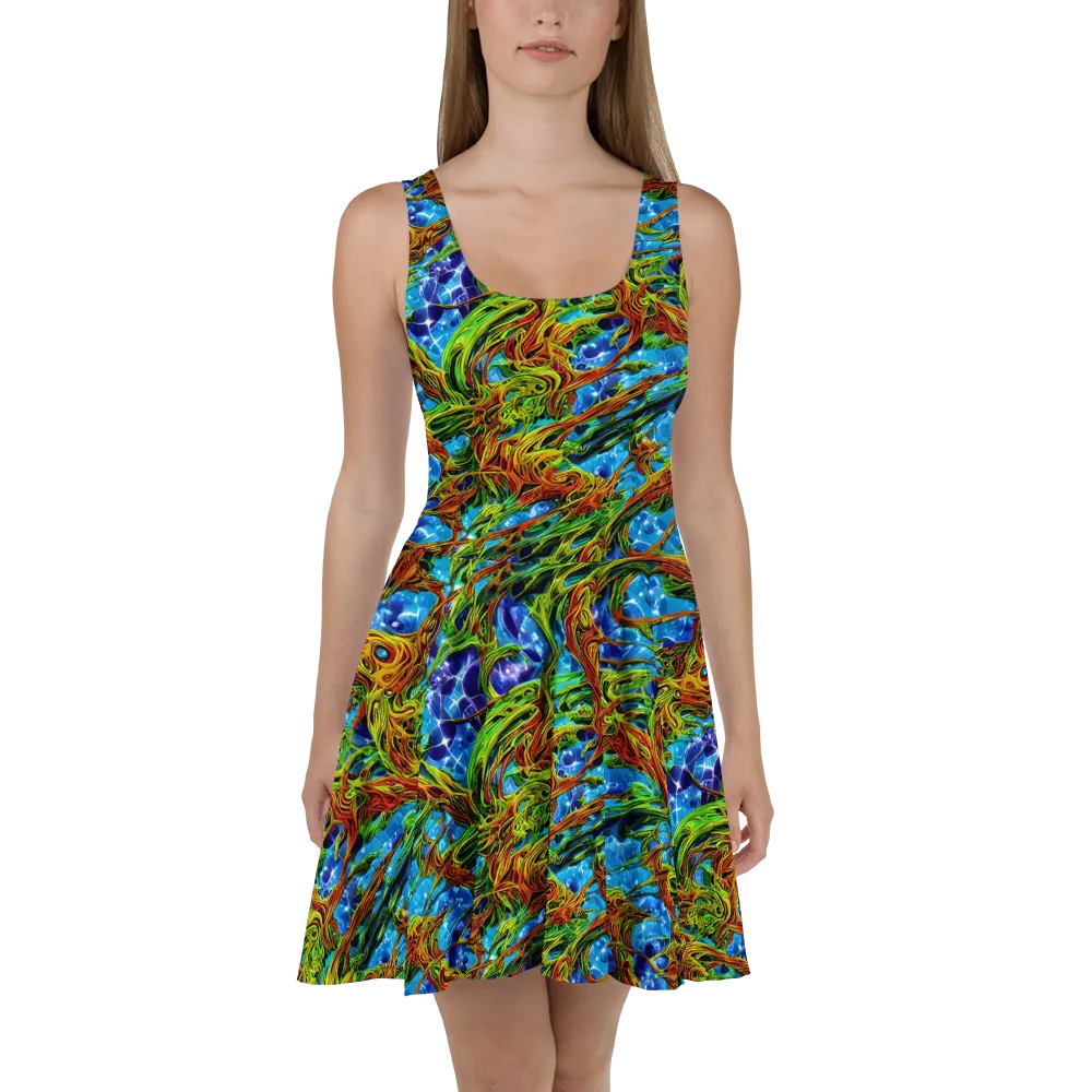 Neon Riverwood on Skater Dress — Front