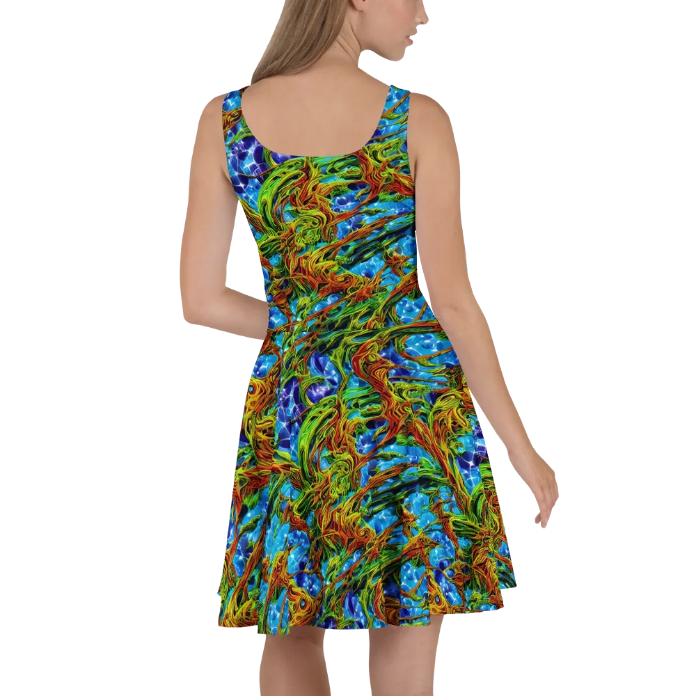 Neon Riverwood on Skater Dress — Back
