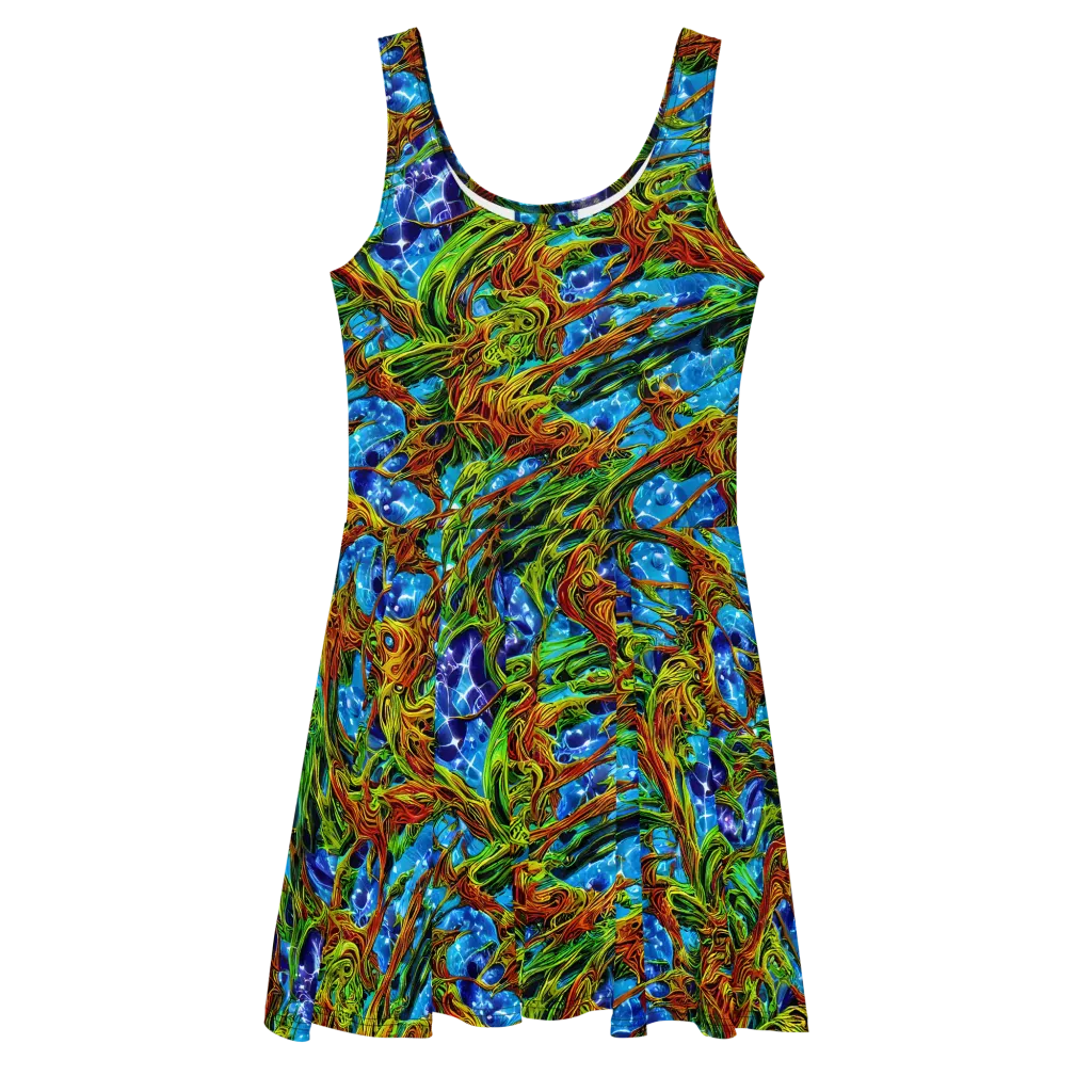 Neon Riverwood on Skater Dress — Front
