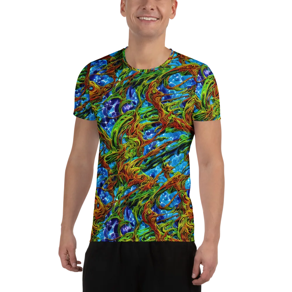 Neon Riverwood on Men's Athletic T-Shirt — Front
