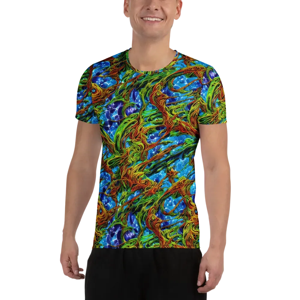 Neon Riverwood on Men's Athletic T-Shirt — Front