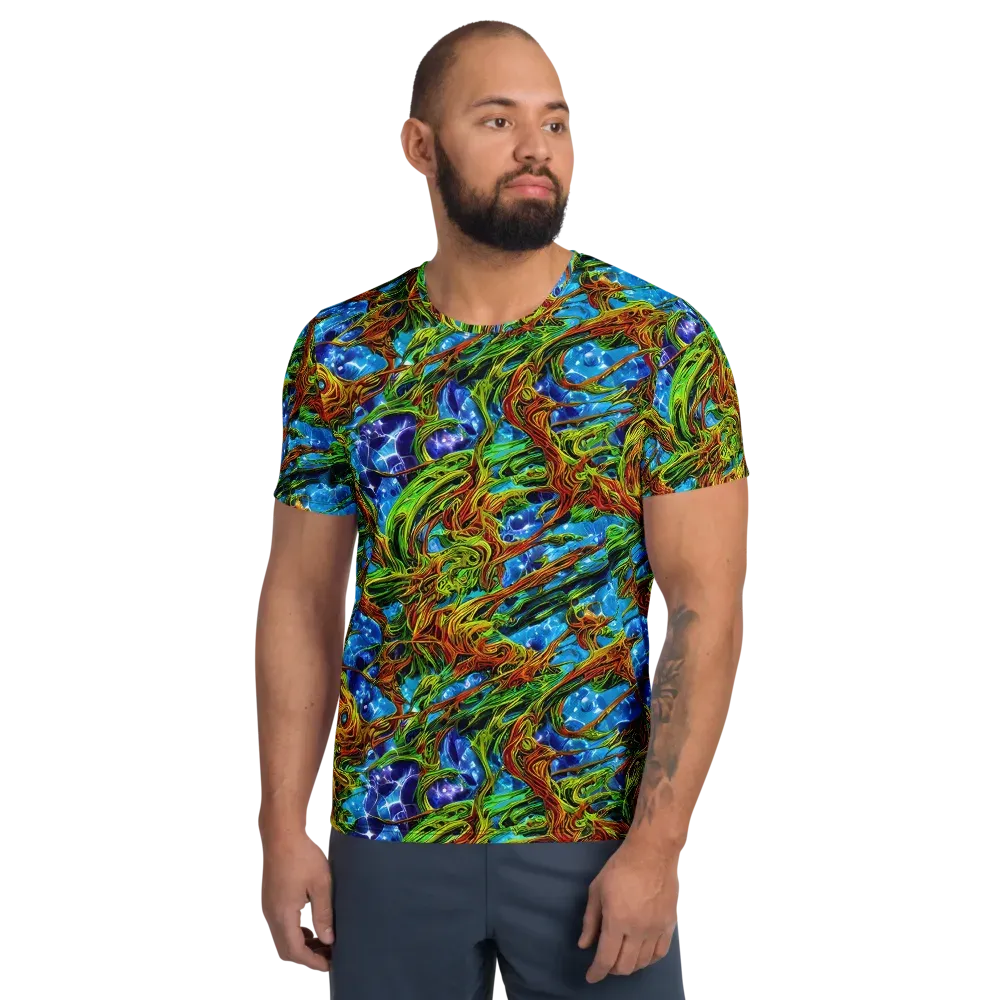 Neon Riverwood on Men's Athletic T-Shirt — Front