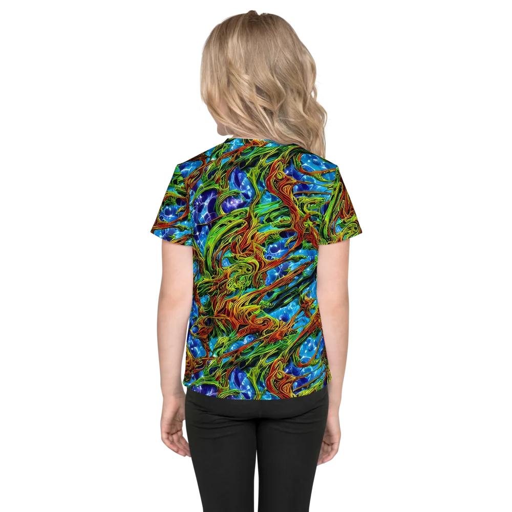 Neon Riverwood on Kids Crew Neck T-Shirt — Back