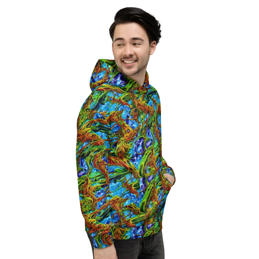 Neon Riverwood on Hoodie — Right
