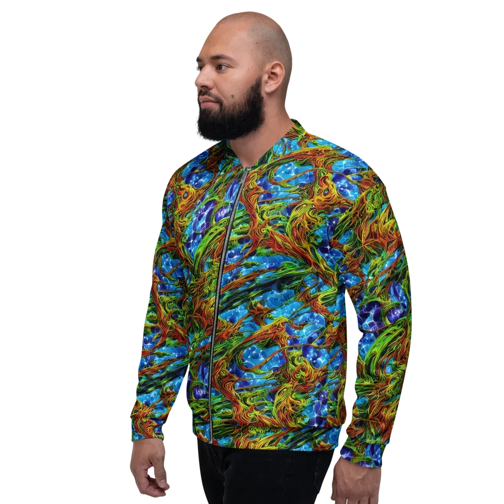 Neon Riverwood on Bomber Jacket — Left