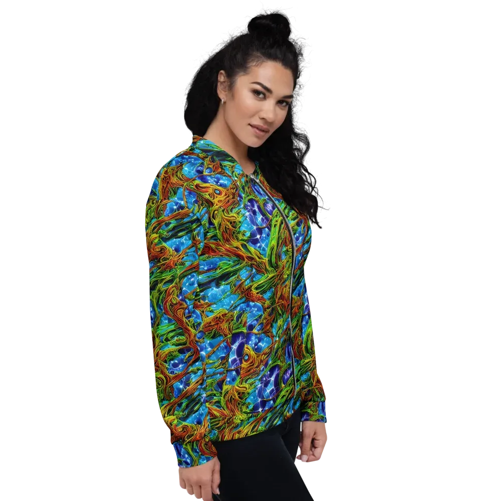 Neon Riverwood on Bomber Jacket — Right