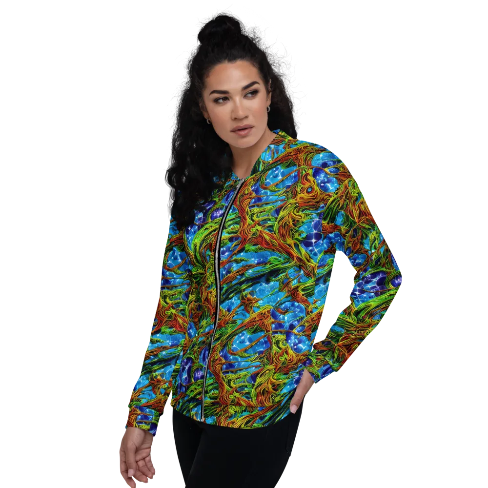 Neon Riverwood on Bomber Jacket — Left