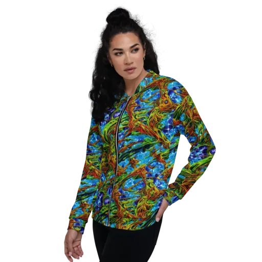 Neon Riverwood on a Bomber Jacket