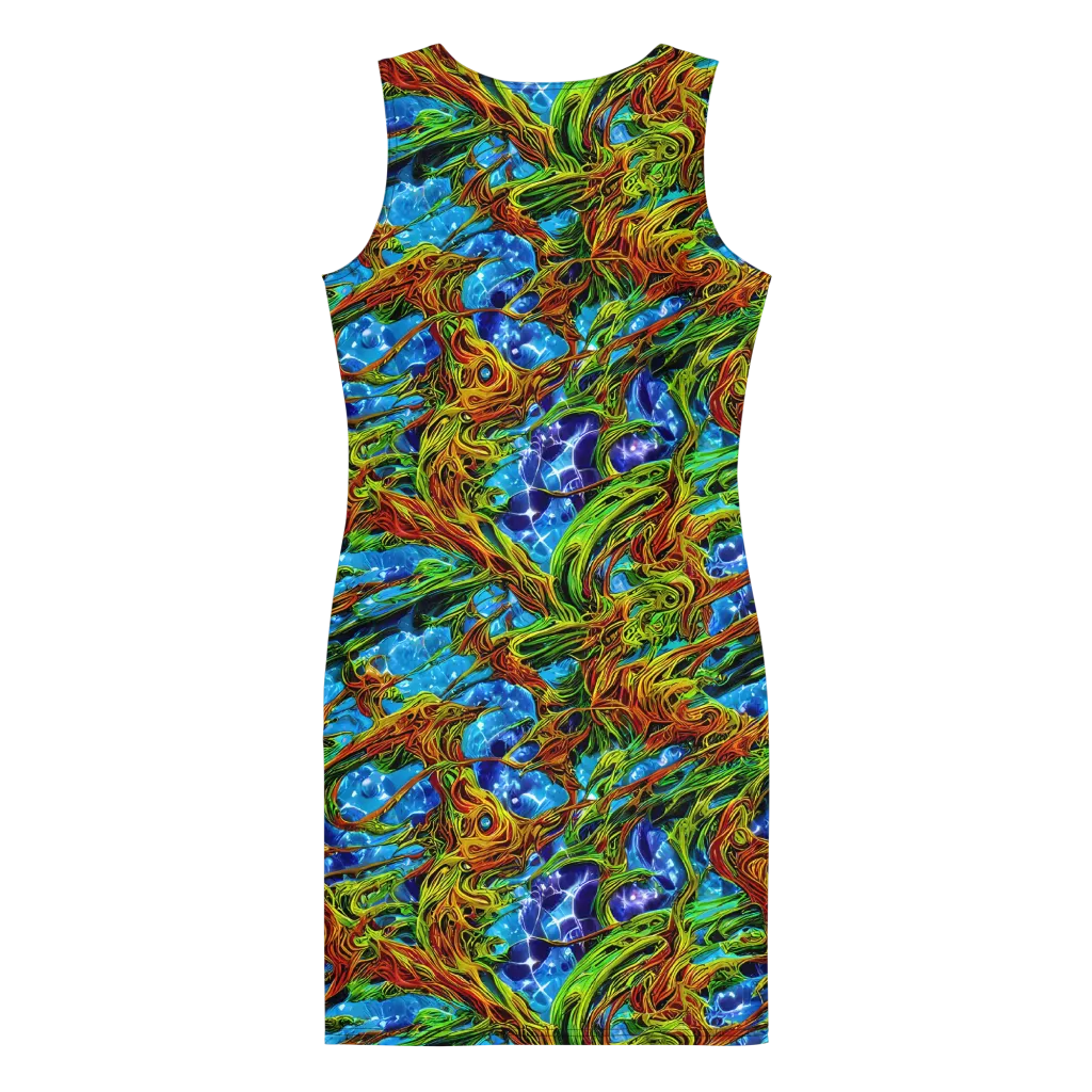 Neon Riverwood on Bodycon Dress — Back