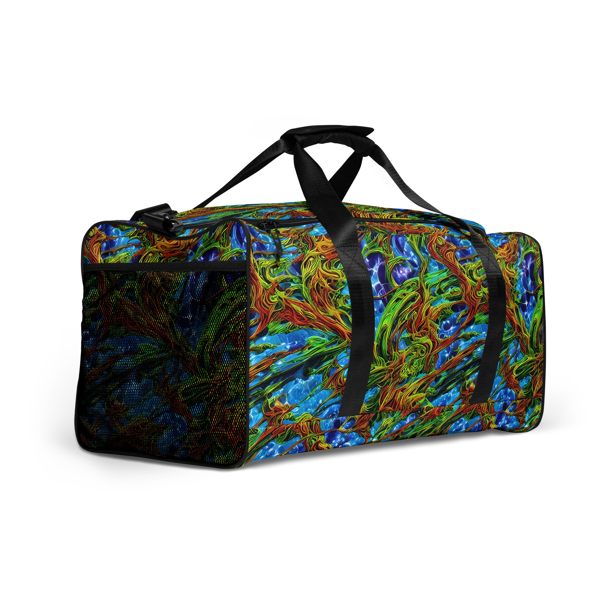 Neon Riverwood on Duffle Bag — Right Front