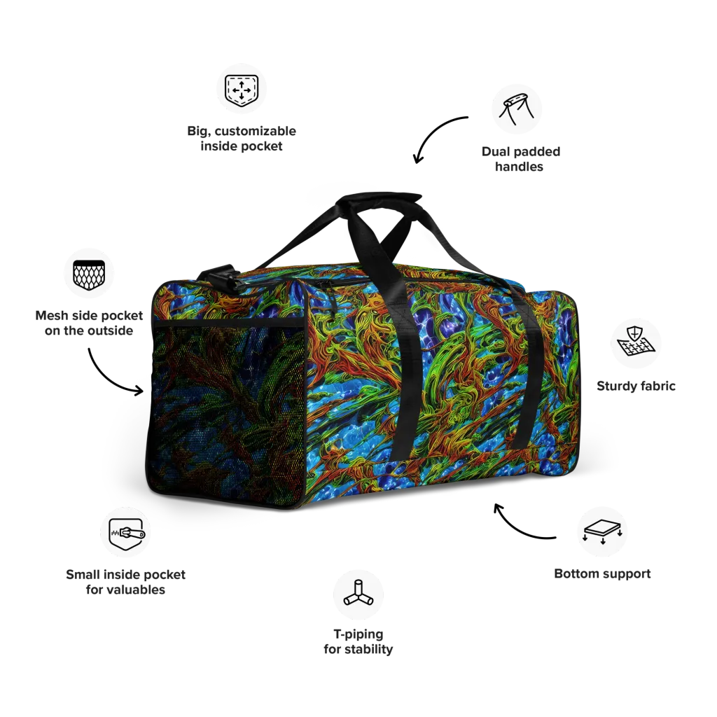 Neon Riverwood on Duffle Bag — Right Front