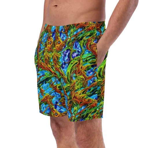 Neon Riverwood on a Swim Trunks