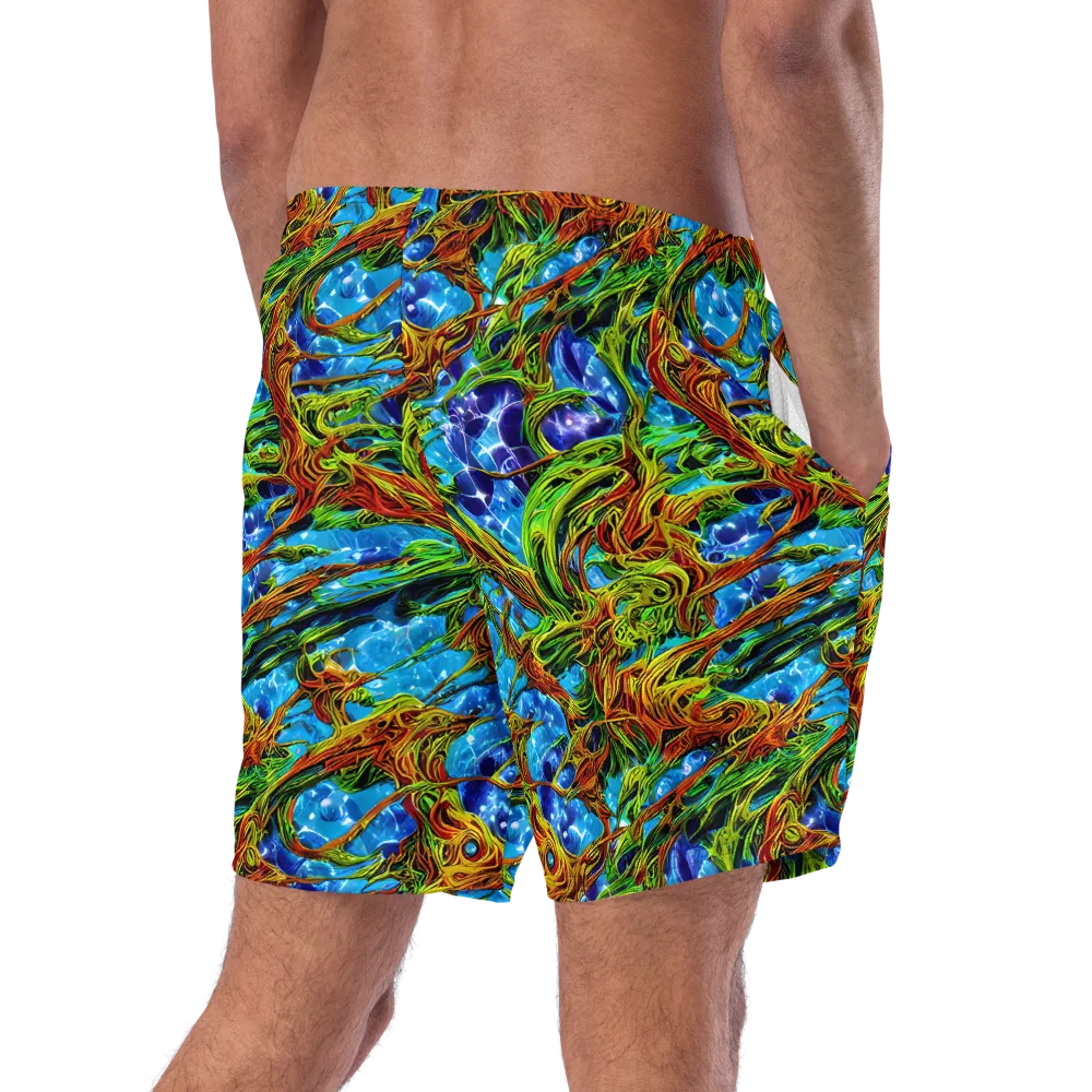 Neon Riverwood on Swim Trunks — Right Back
