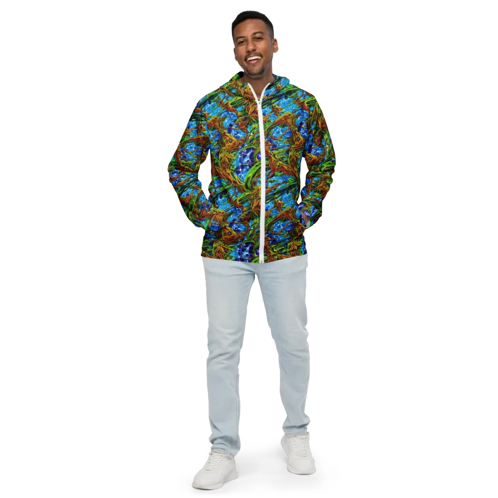 Neon Riverwood on Men's Windbreaker — Front