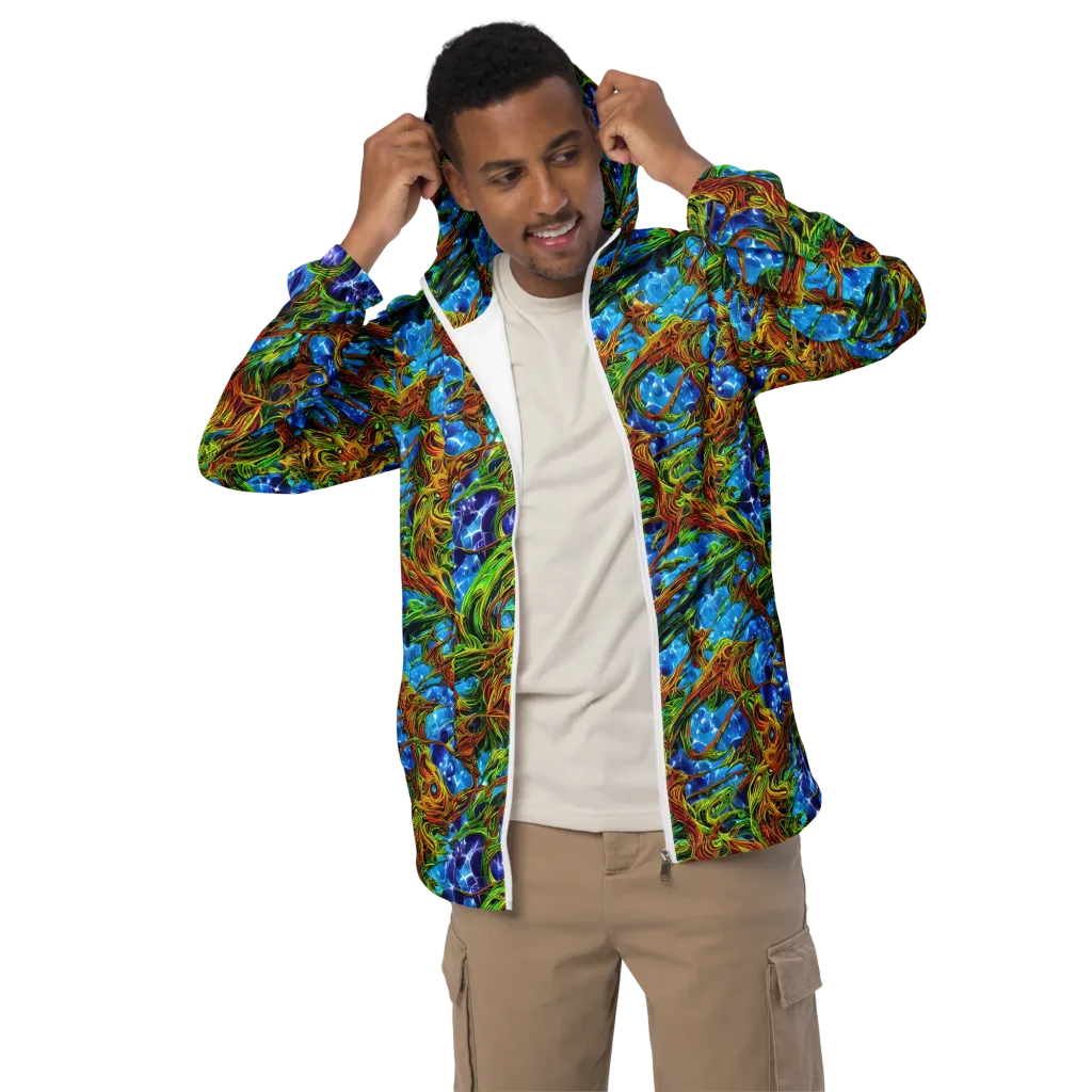Neon Riverwood on Men's Windbreaker — Front