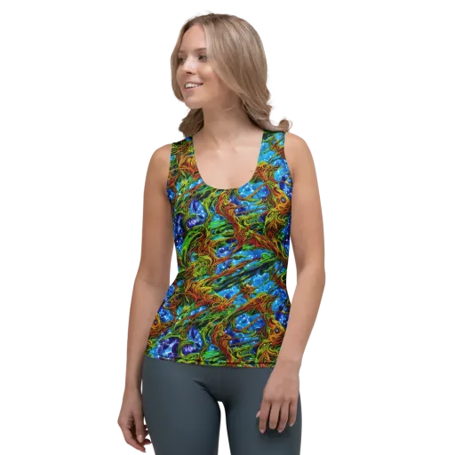 Neon Riverwood on a Women's Tank Top
