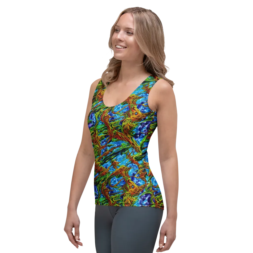 Neon Riverwood on Women's Tank Top — Left Front