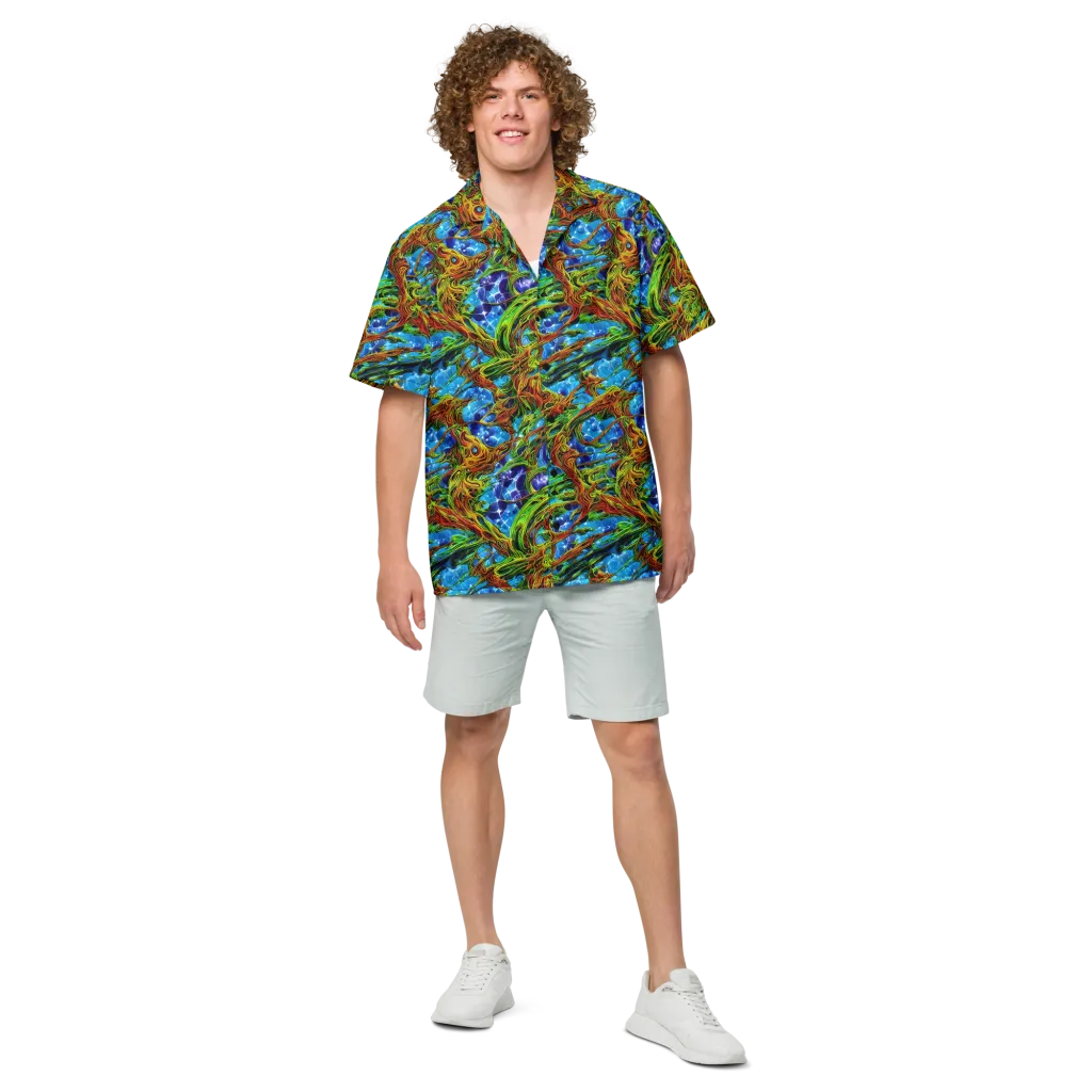 Neon Riverwood on Button Shirt — Front