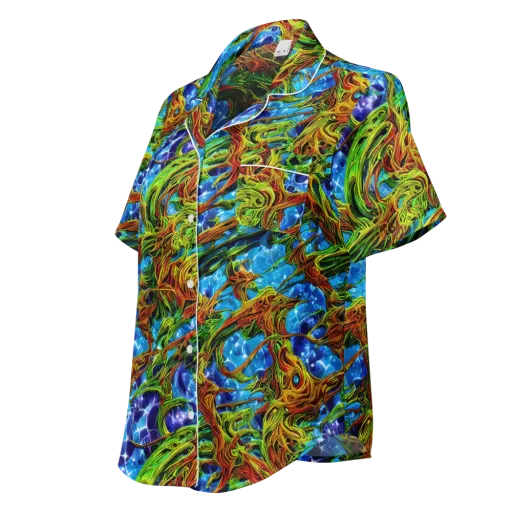 Neon Riverwood on a Women's Short Sleeve Pajama Top