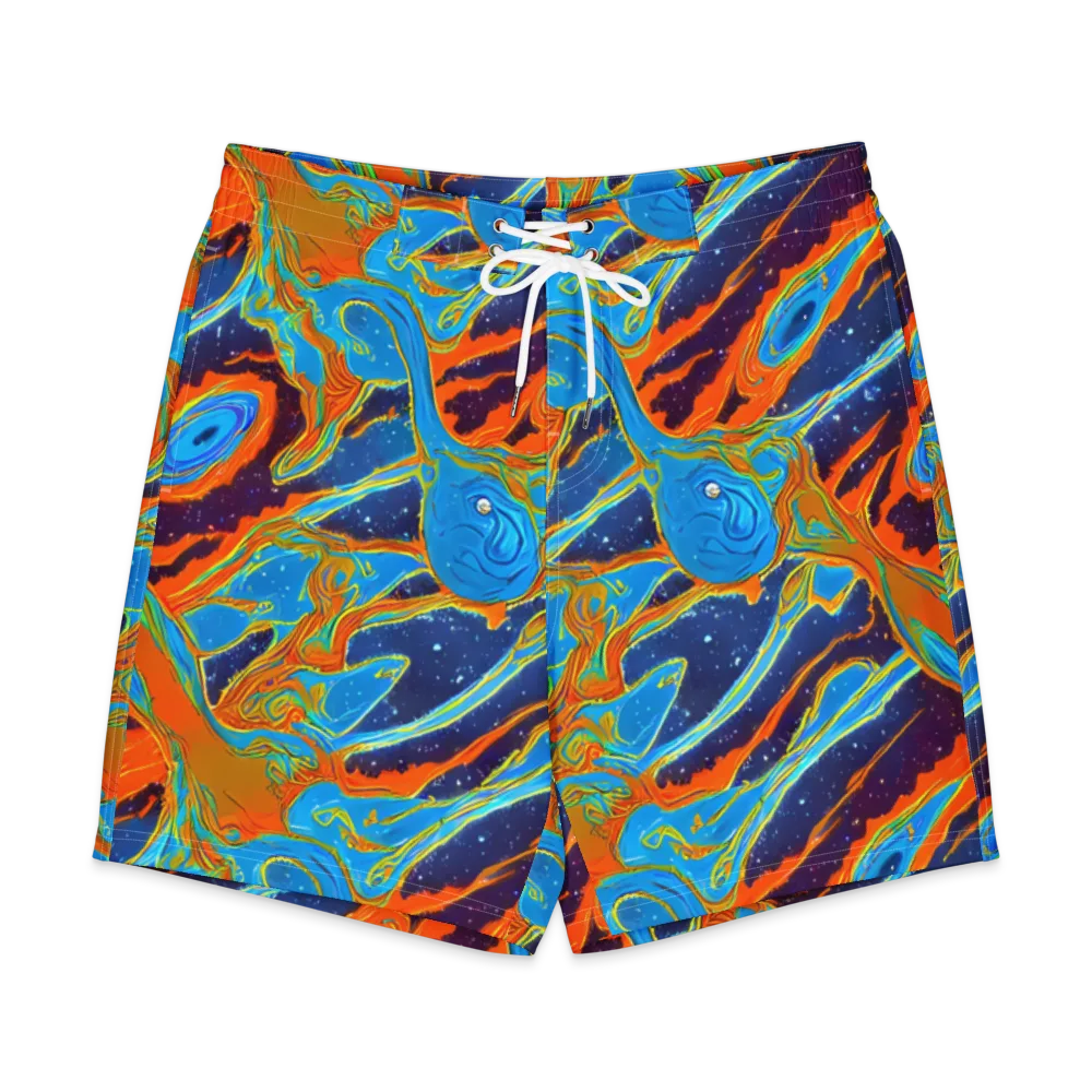Blue Inferno on Men's Board Shorts — Front