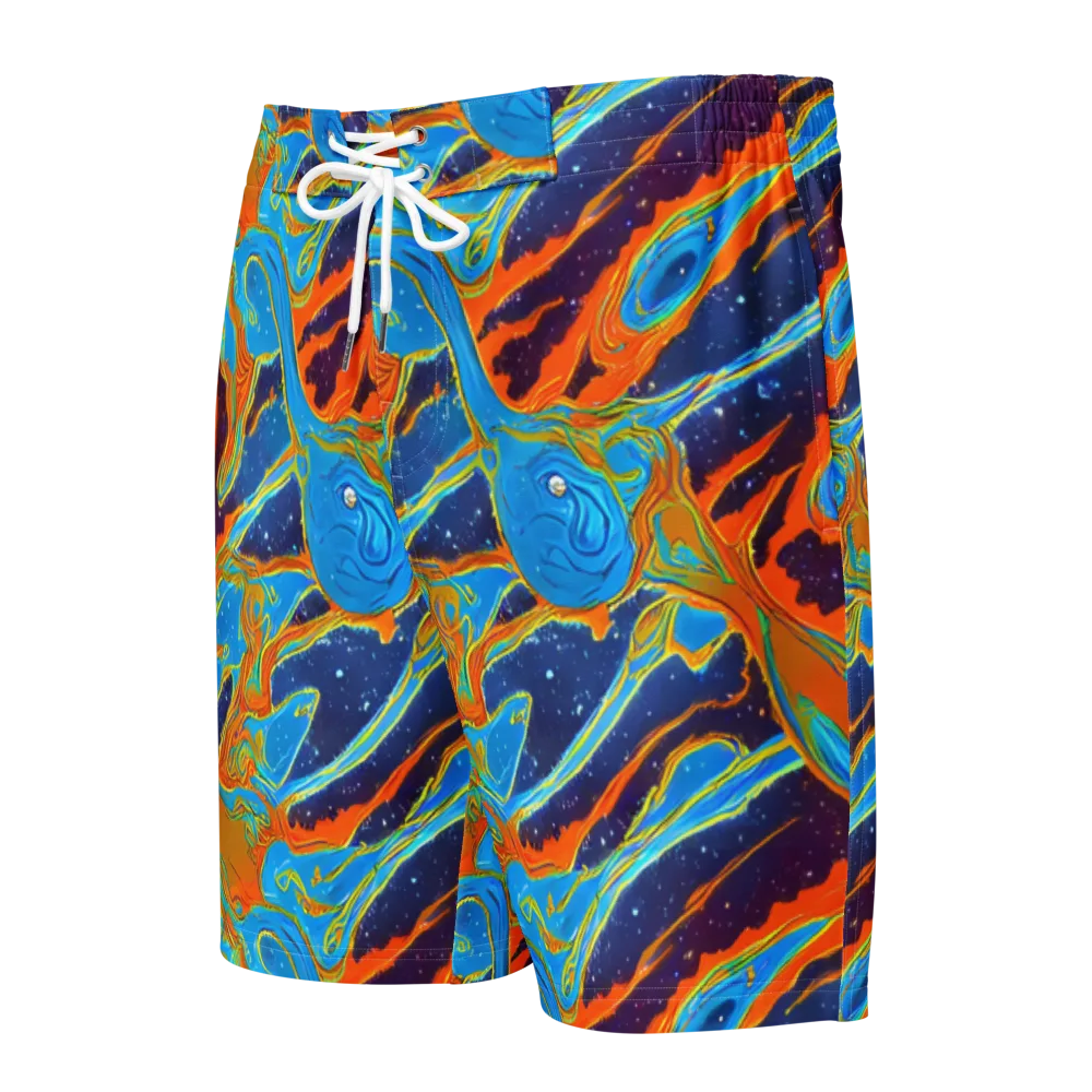 Blue Inferno on Men's Board Shorts — Front