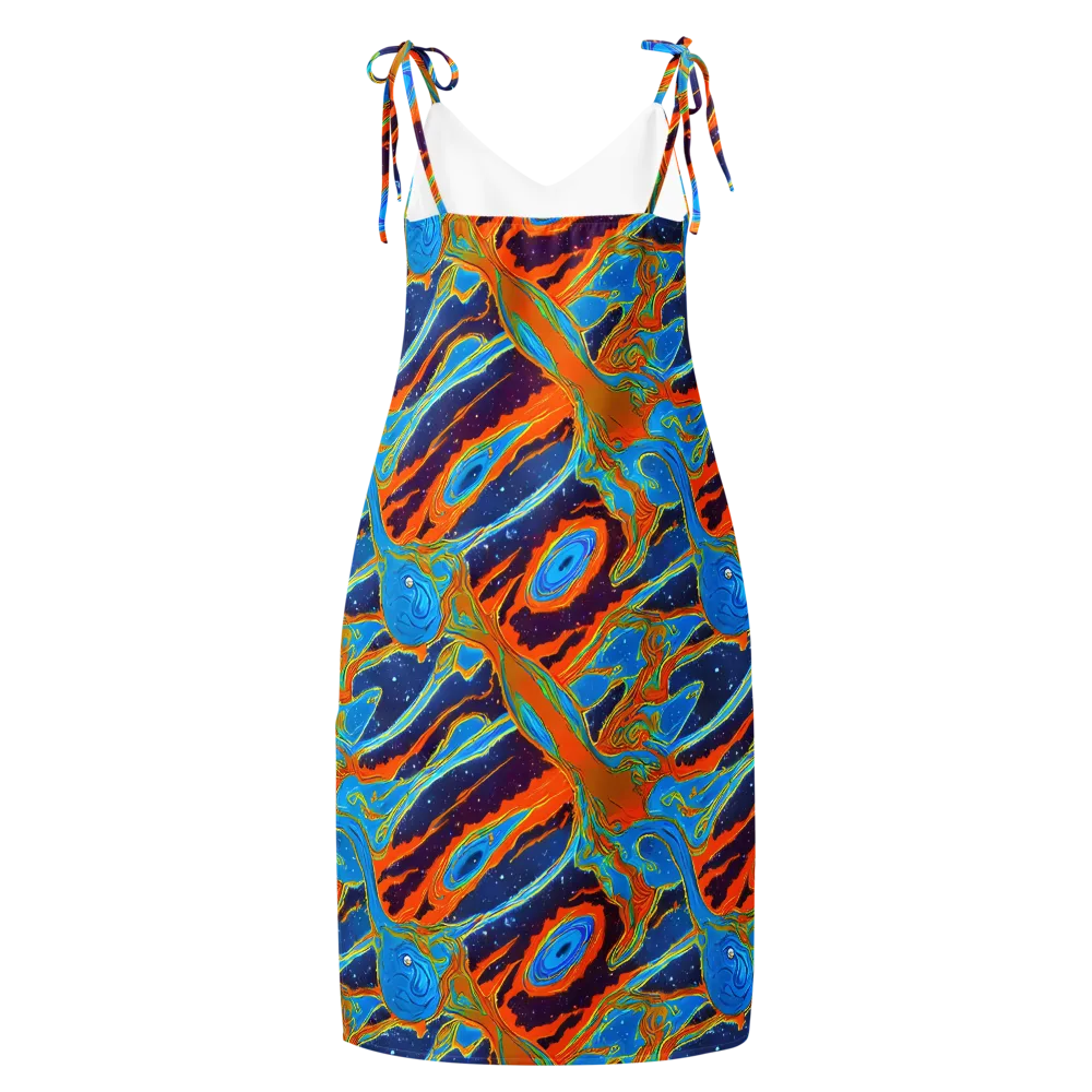 Blue Inferno on Slip Dress — Back
