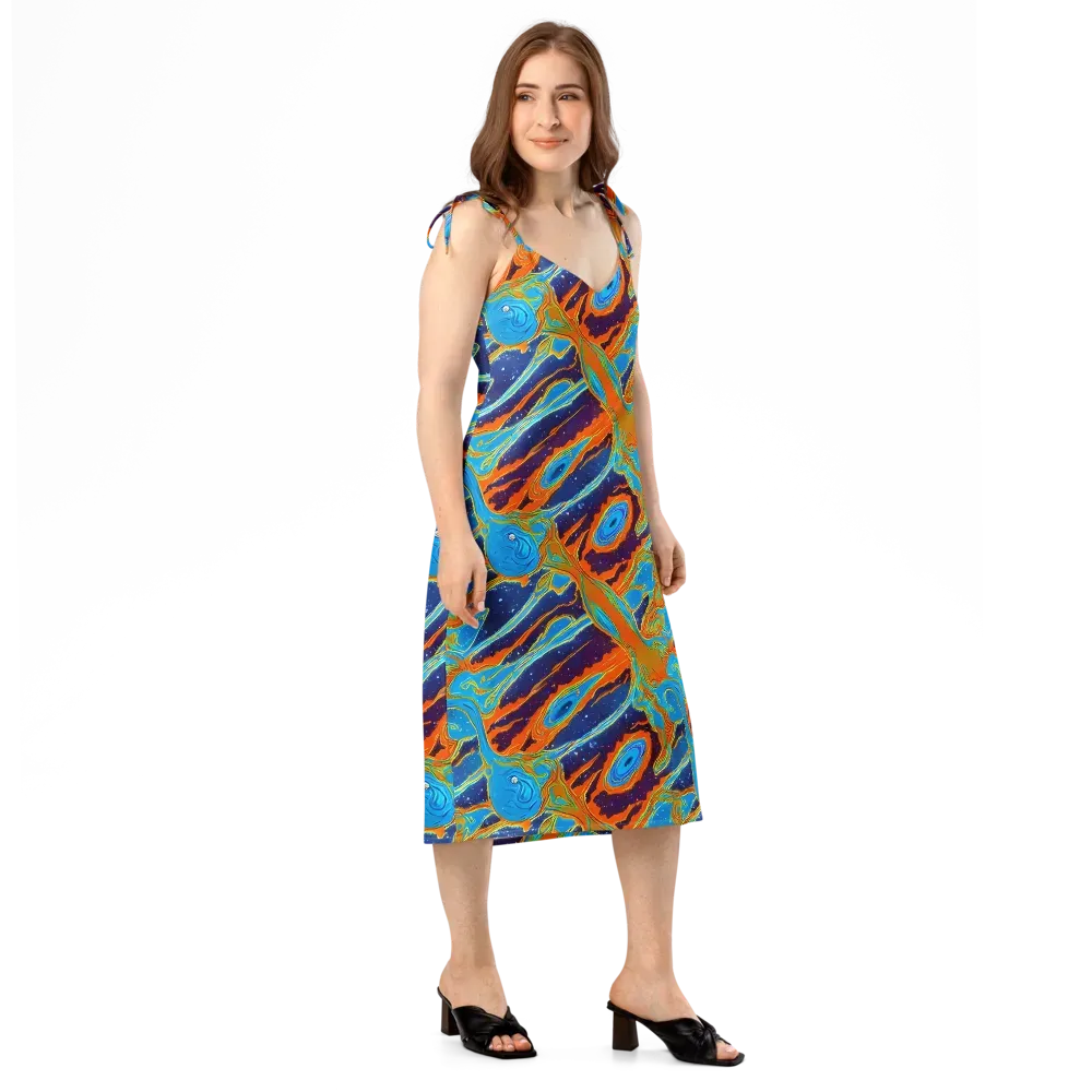 Blue Inferno on Slip Dress — Right Front