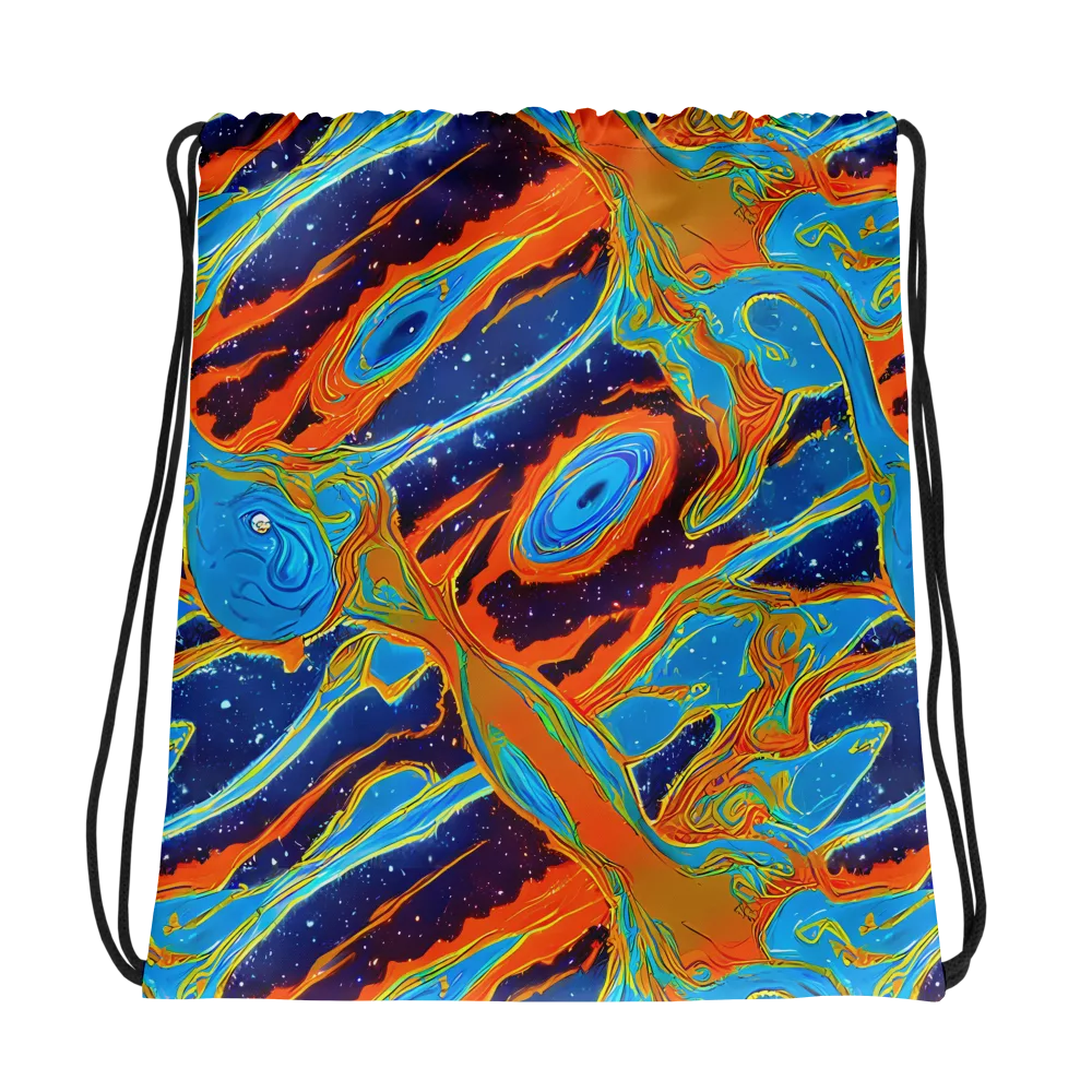 Blue Inferno on Drawstring Bag — Photo
