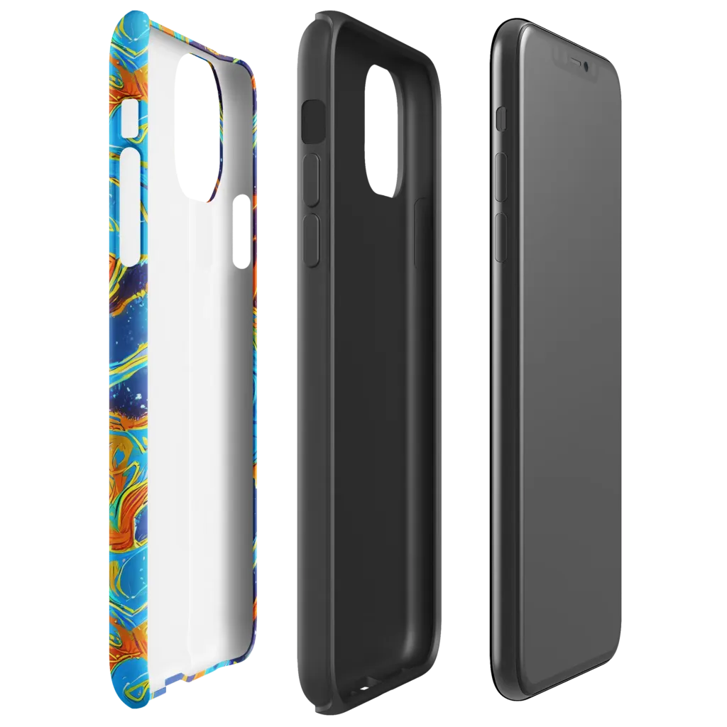 Blue Inferno on Tough Case for iPhone® — Right