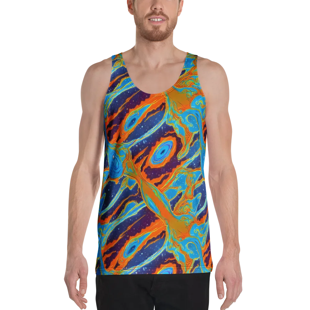 Blue Inferno on Men's Tank Top — Front