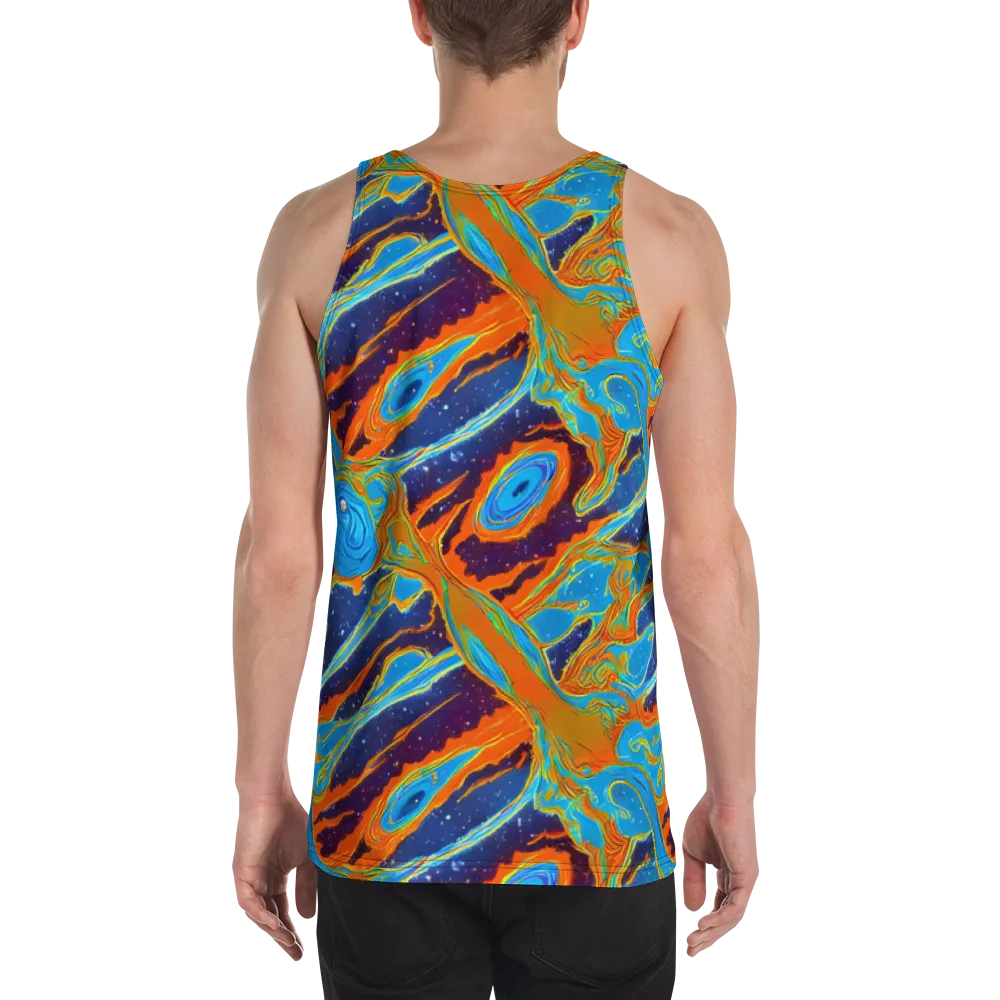 Blue Inferno on Men's Tank Top — Back