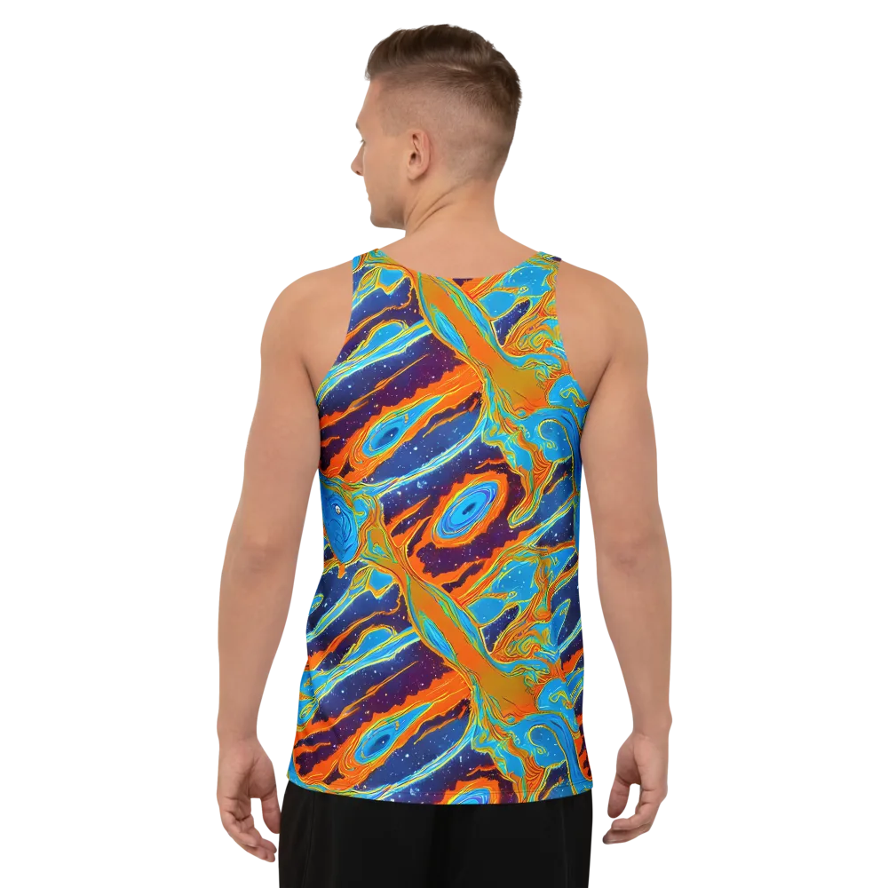 Blue Inferno on Men's Tank Top — Back