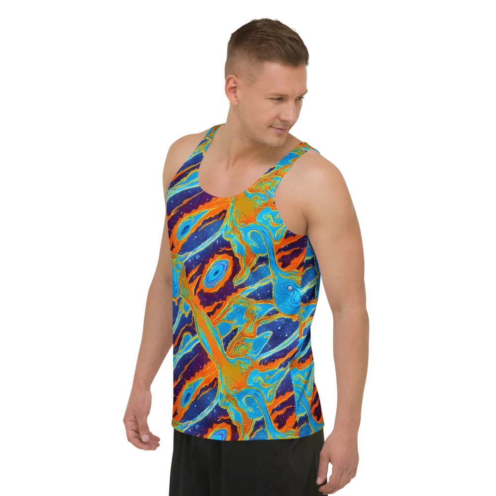 Blue Inferno on Men's Tank Top — Left Front