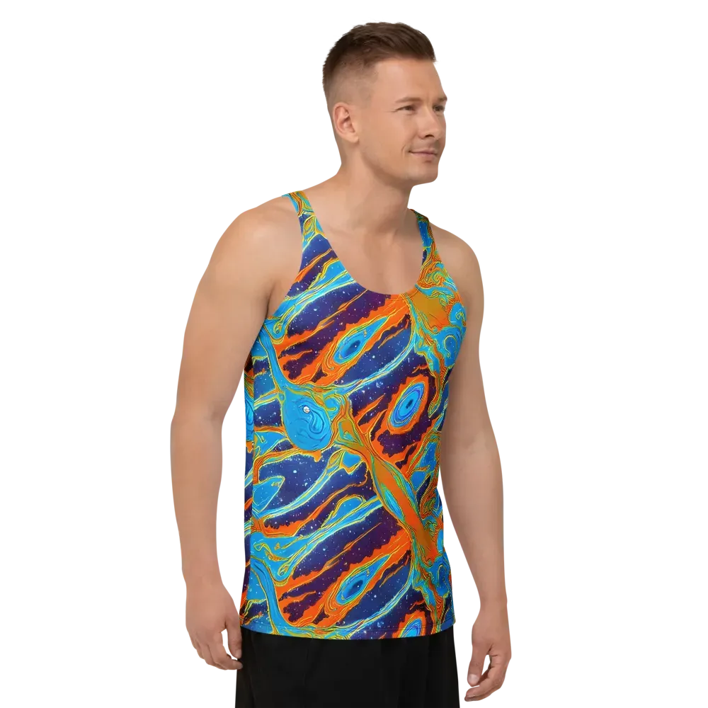 Blue Inferno on Men's Tank Top — Right Front