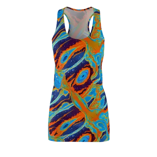 Blue Inferno on a Racerback Dress