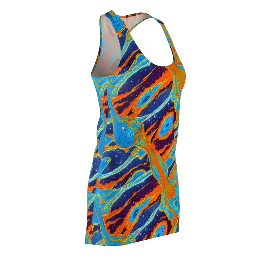 Blue Inferno on Racerback Dress — Front Side